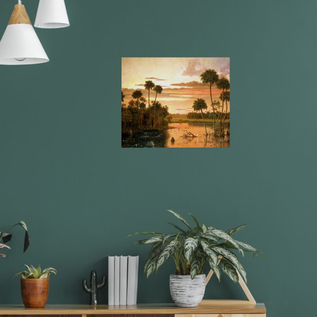 Stor Florida-solnedgång, finkonst målning, Poster (Vardagsrum 1)