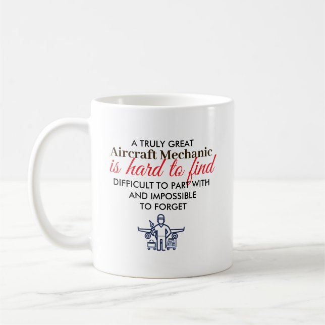 Stor flygtekniker Personligt namnpresent Kaffemugg (Vänster)