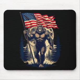 Stor fot bigfoot sasquatch amerikansk flagga patri musmatta
