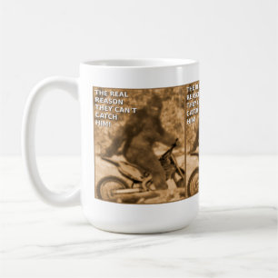 Stor Fot Motocross Sasquatch Smutsig Cykel Rolig M Kaffemugg