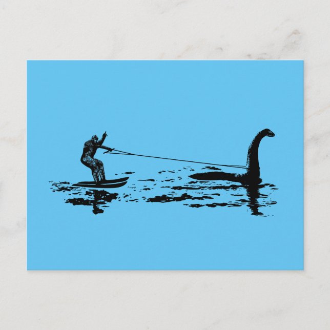 Stor fot och Nessie Vykort (Framsida)