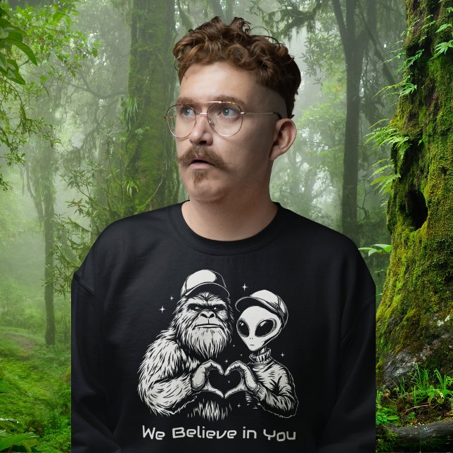 Stor fot och utomstående positiv bekräftelse funny lång ärmad tröja (Skapare uppladdad)
