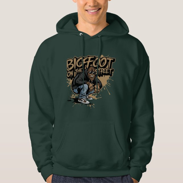 stor fot på gatans trendig hoodie (Framsida)