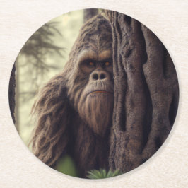 Stor fot/Sasquatch Underlägg Papper Rund