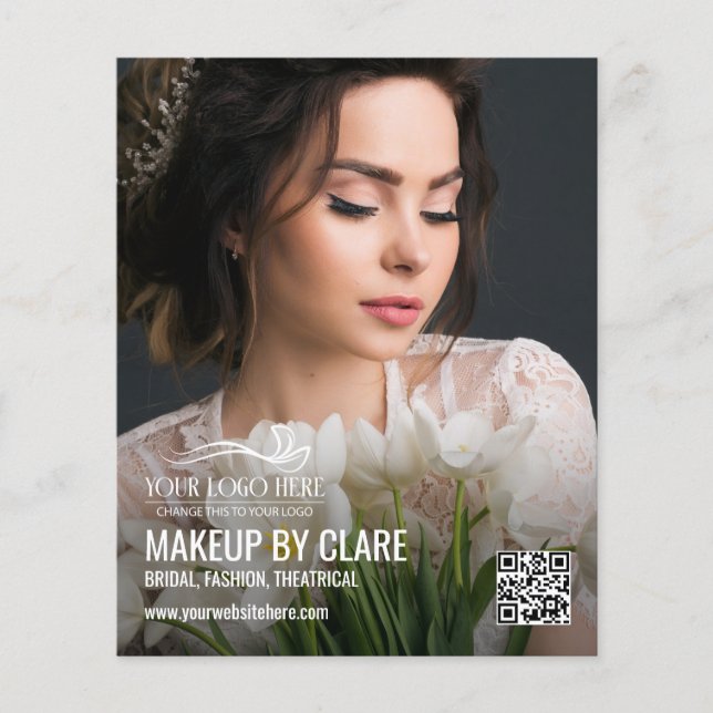 Stor foto Makeup Artist med din logotyp Flygblad (Framsidan)