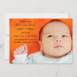 Stor fotoblomning - födelsemeddelande meddelande