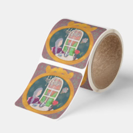 Stor fyrkantig dekal – Inspirerande konstnärlig de Fyrkantigt Klistermärke