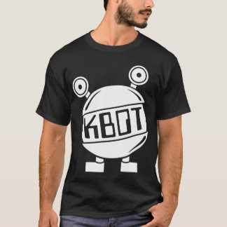Stor gammal KBOT-logotyp på svart Tee Shirt