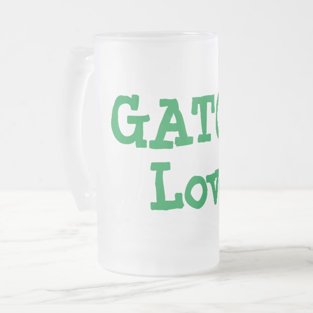 Stor Gator Love Frostad Glas Ölmugg Frostat Ölglas (Framsida vänster)