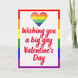 Stor gaydag LGBT Pride-tematiserad Alla hjärtans d Kort