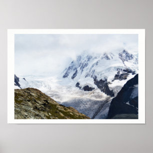 Stor glaciär i Schweiz alpernor Poster