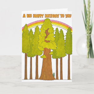 Stor Glad Födelsedag Bigfoot Letterpress-kort Kort
