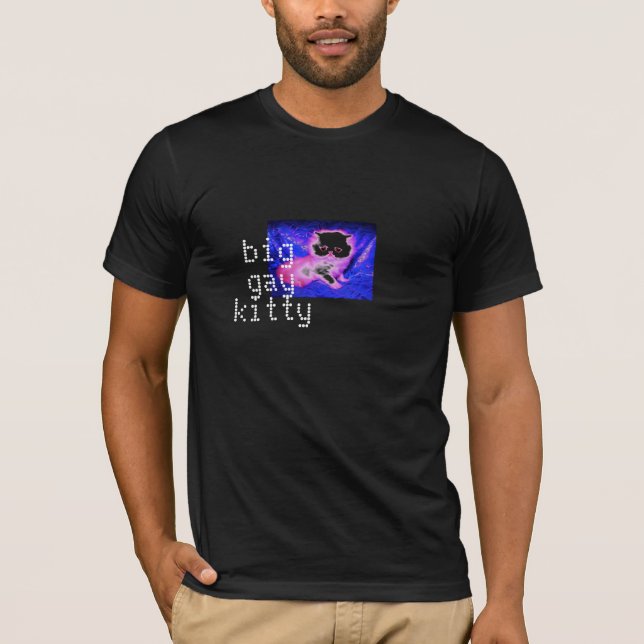 Stor glad kattunge t-shirt (Framsida)