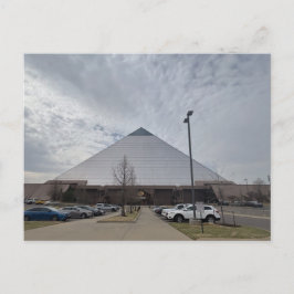 Stor Glas Pyramid Tak Arkitektur Vykort