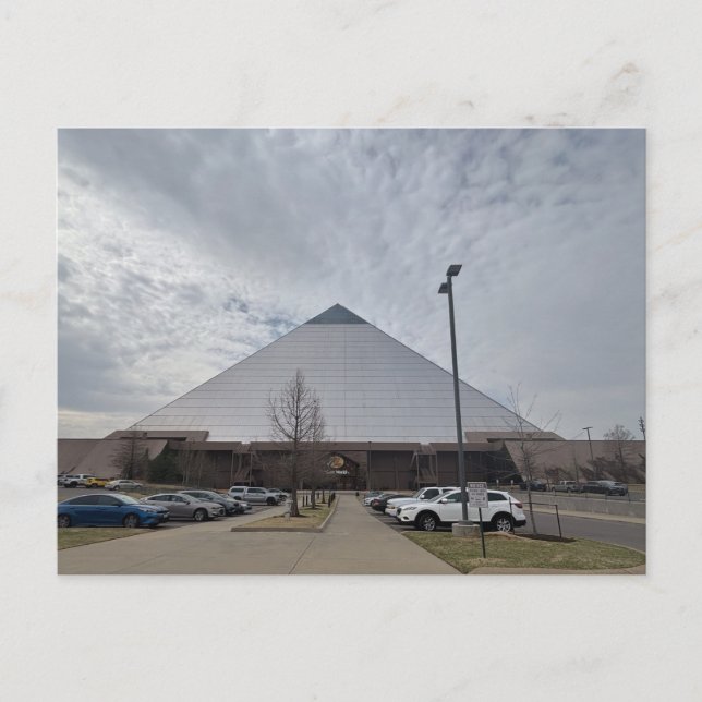 Stor Glas Pyramid Tak Arkitektur Vykort (Framsida)