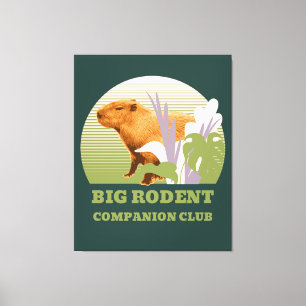 Stor Gnagar Kompis Klubben Capybara Canvastryck