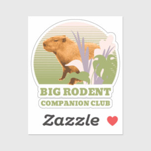 Stor Gnagar Kompis Klubben Capybara Klistermärken