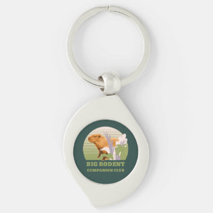 Stor Gnagar Kompis Klubben Capybara Swirl Silverfärgad Nyckelring