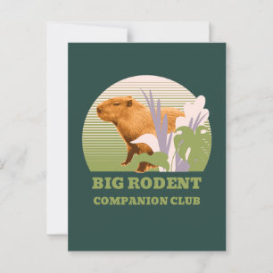 Stor Gnagar Kompis Klubben Capybara Vykort
