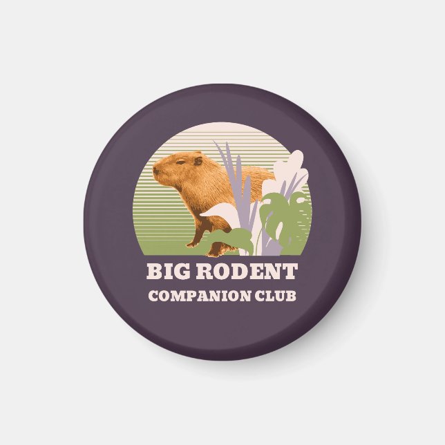 Stor gnagarvänklubb Capybara Magnet (Framsidan)