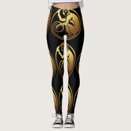Stor Golden Monkey China Year Zodiac Birthday L Leggings
