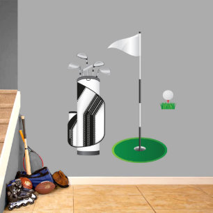 Stor Golf utskrivaven väggdekaluppsättning