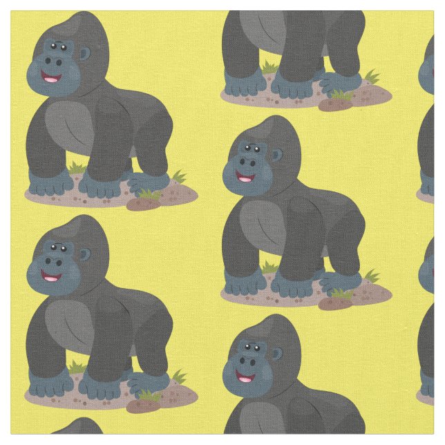 Stor gorilla-tecknad i lycklig tyg (Närbild)