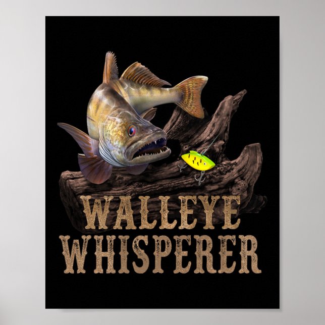 Stor Gös Med Fiske Lockbete Ritning Gös Viskare Poster (Framsidan)