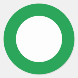 Stor Gräns - Grönt Varningscirkulär Runt Klistermärke