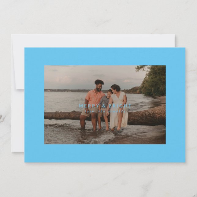 Stor Gräns Photocard Merry & Bright Julkort (Framsida)