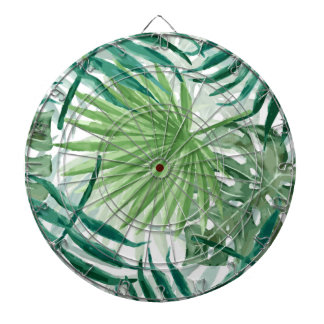 Stor grön Fernhandflatan och Monstera tropiska Piltavla