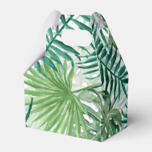 Stor grön Fernhandflatan och Monstera tropiska Presentaskar