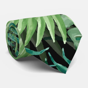 Stor grön Fernhandflatan och Monstera tropiska Slips