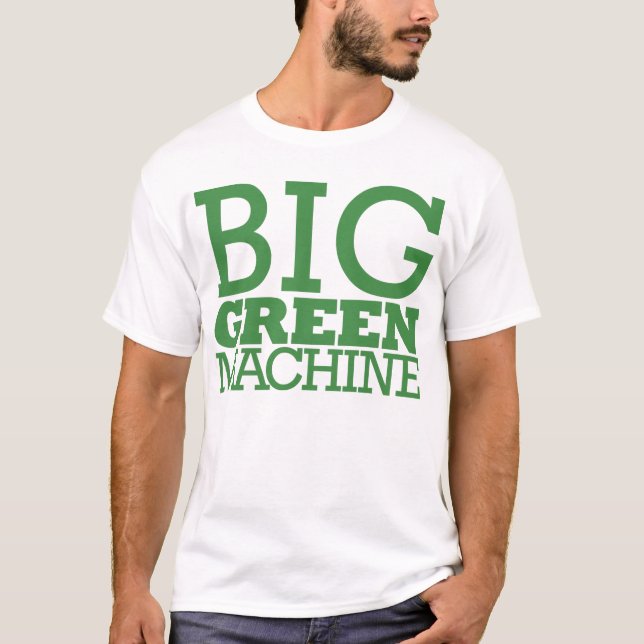 Stor grön maskin - grönt t-shirt (Framsida)