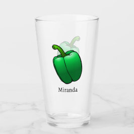 Stor grön paprika glaskopp