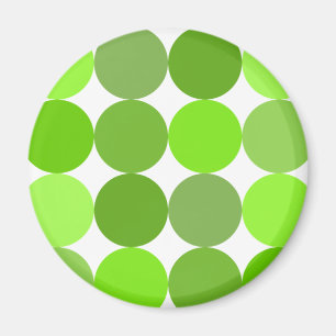 Stor grön polka dots magnet