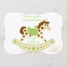 Stor grön vagga hästbaby shower