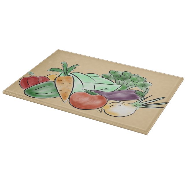 Stor grönsakskärbräda med kärlek (Hörn)