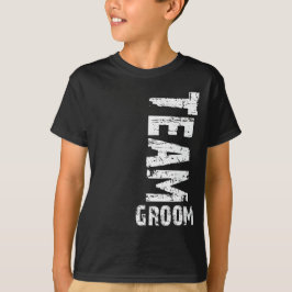 Stor groom Extra-glänstext för Team Groom T-shirt