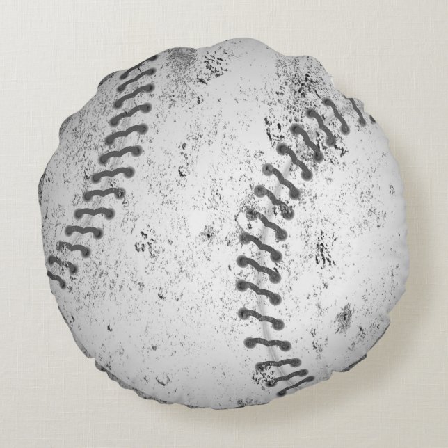 Stor Grunge Baseball Pillow Rund Kudde (Baksidan)