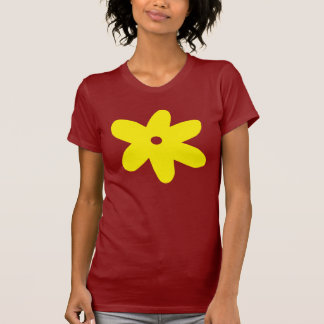 Stor gul blomma tee shirt