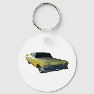 Stor gul fena 59 Cadillac Nyckelring