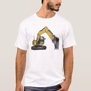 Stor gul grävskopa t-shirt