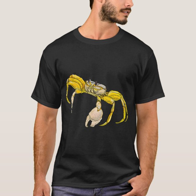 Stor gul krabba t shirt (Framsida)