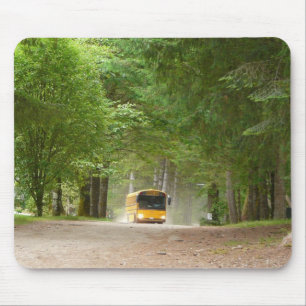 Stor gul skolbuss musmatta