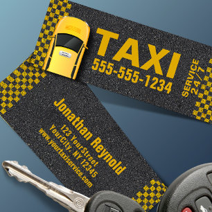 Stor gul taxi telefonnummer 24/7 service mini visitkort