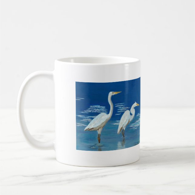 Stor häger-mugg  kaffemugg (Vänster)