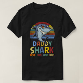 Stor haj för färgrik pappa t shirt