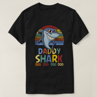 Stor haj för färgrik pappa t shirt