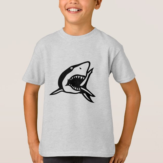 Stor haj t-shirt för barn (Framsida)